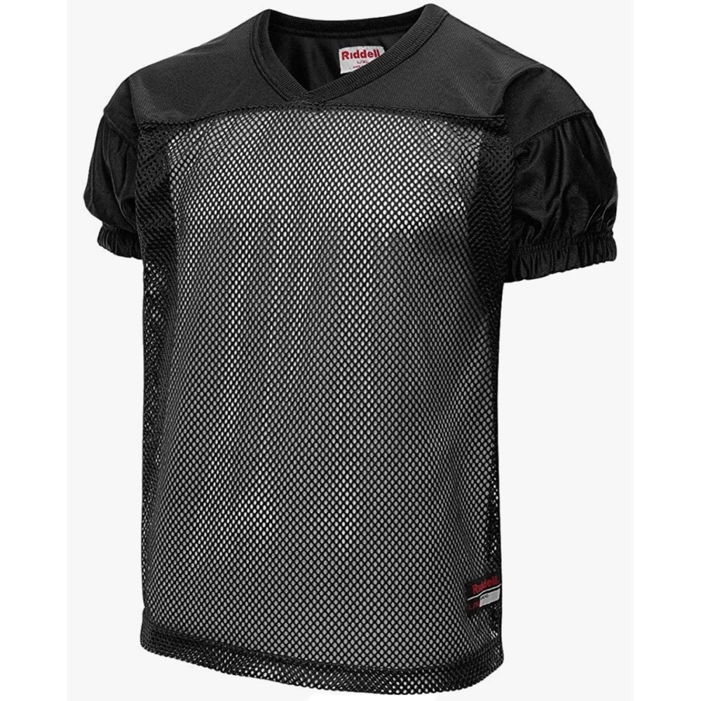 RIDDELL • Black Mesh Football Practice Jersey, L/XL
